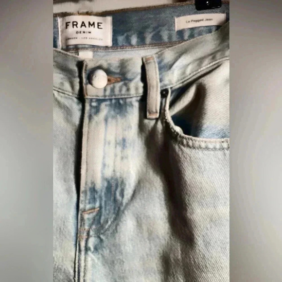 Frame Le pegged “glacier park” straight leg casual 5  pocket denim jean 26 - Picture 4 of 5